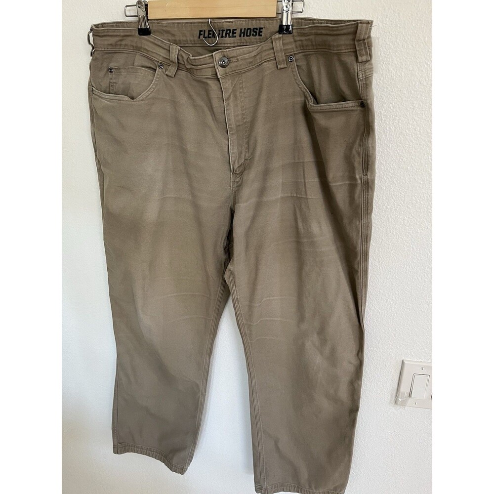 Duty Trading Co. Mens Relaxed Fit Canvas Pants 42x32 Khaki Cotten Blend